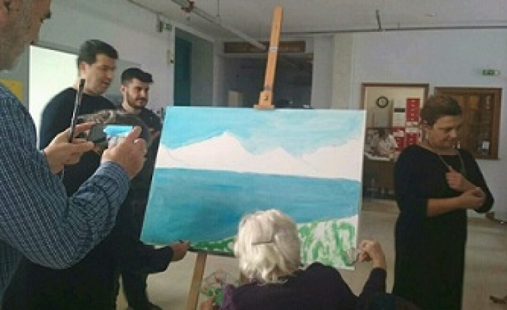«Επίσκεψη του συλλόγου ζωγράφων Θεσσαλονίκης και Βορείου Ελλάδος στη Διαμαντίδειο Στέγη»